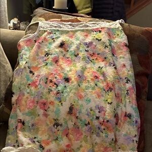 Maurices Multicolor Floral A-Line Skirt